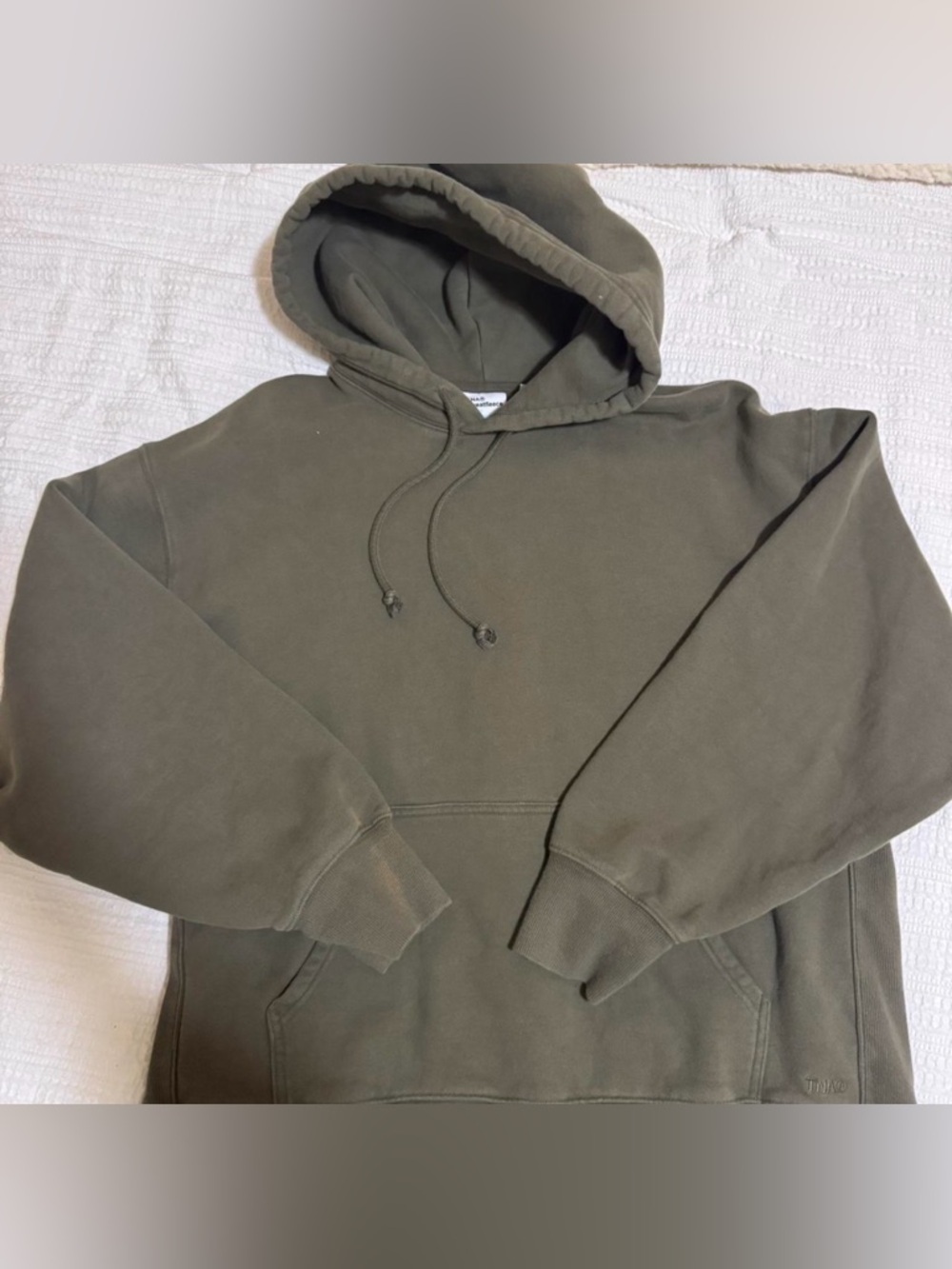 TNA Olive Hoodie Pullover in Dark Olive